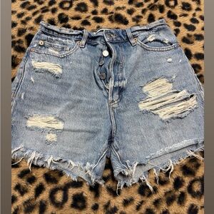 Distressed Denim Women Shorts